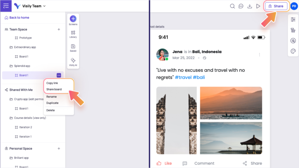 Sharing and Permission 15 Ways to share designs