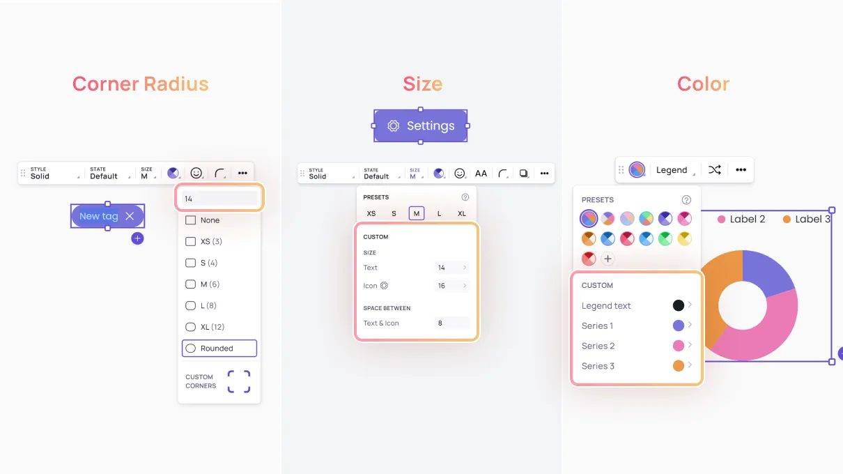 More smart component customization