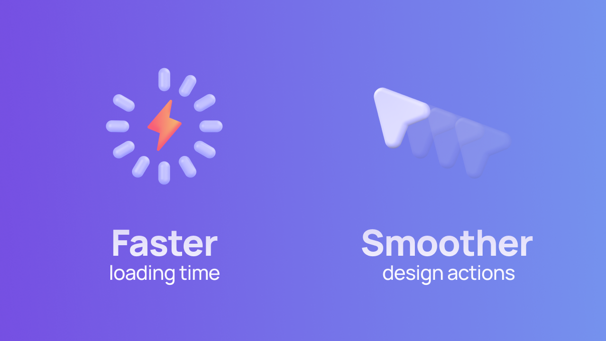 Faster loading and design editing