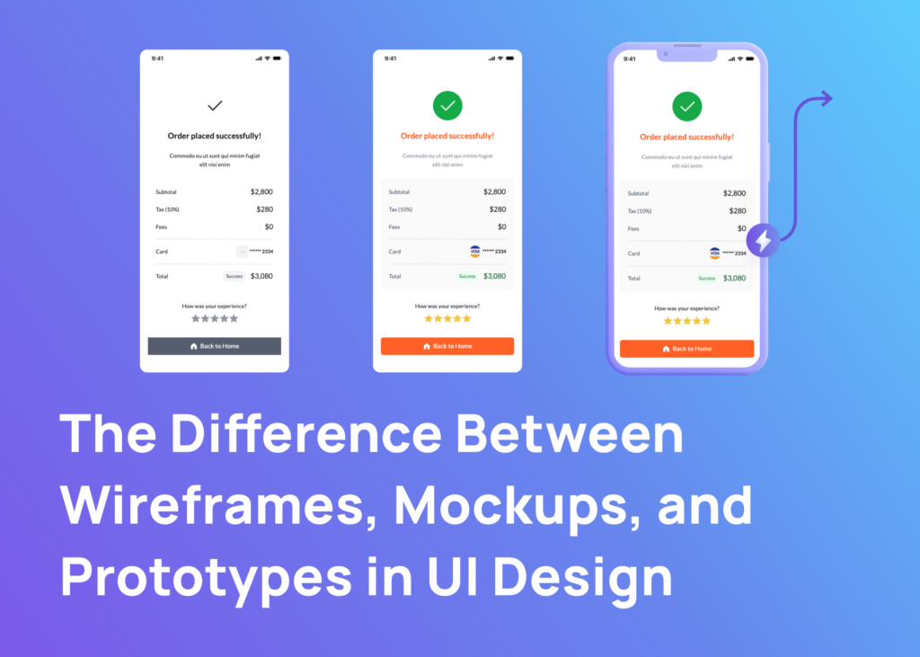 The Difference Between Wireframes, Mockups, and Prototype
