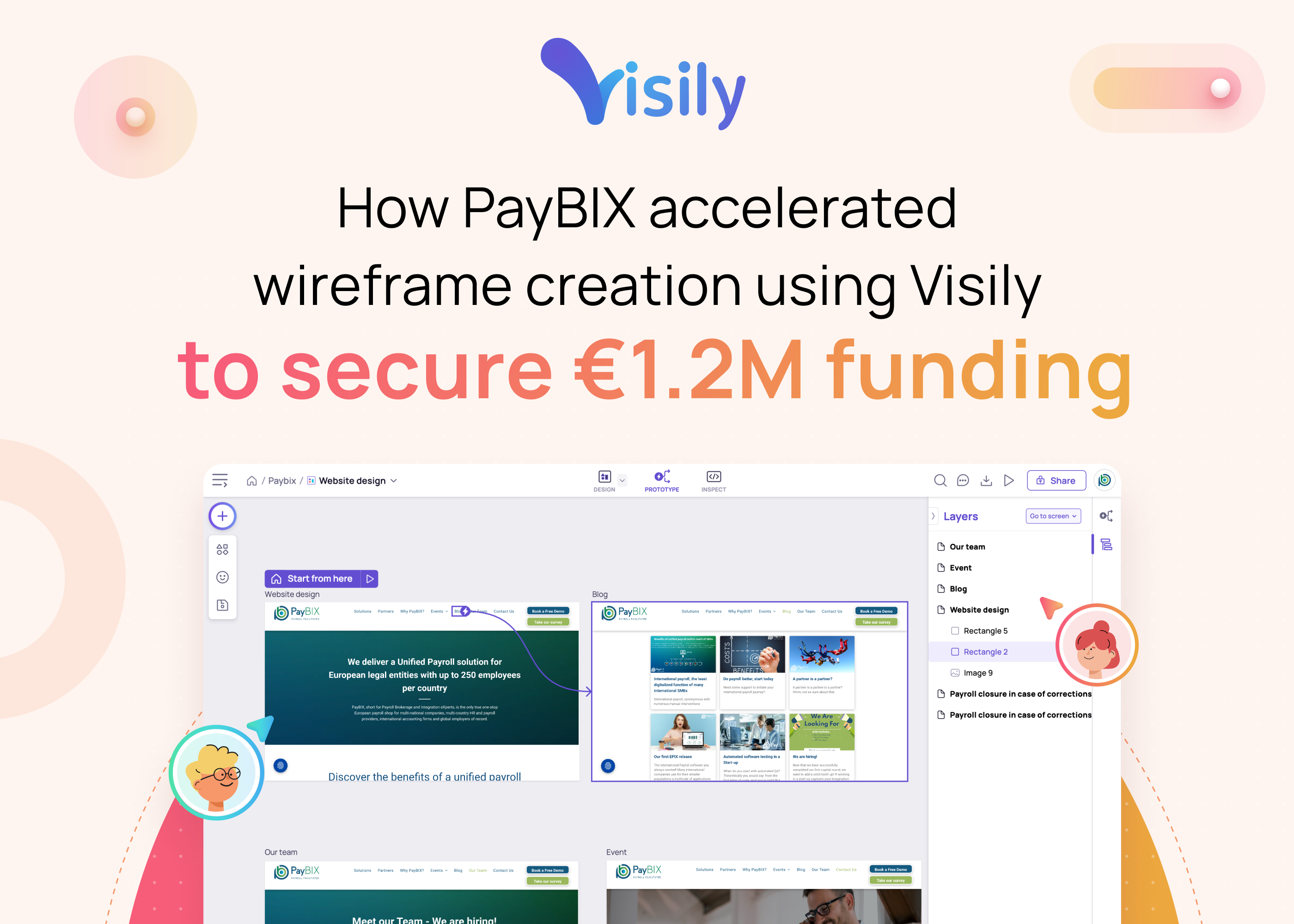 How PayBIX accelerated wireframe creation using Visily to secure €1.2M funding