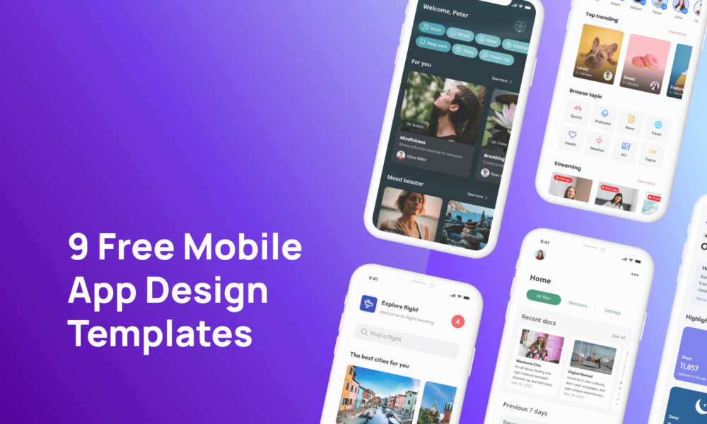 9 free mobile app ui templates