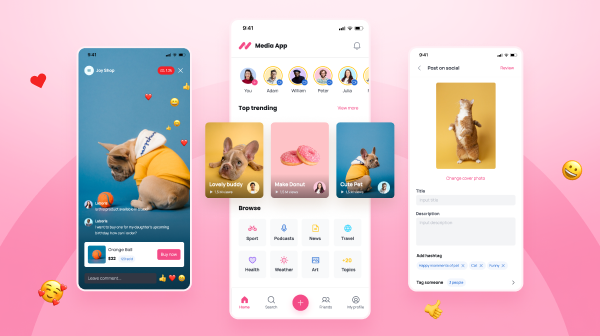 9 Free Mobile App Design Templates 4 Video Sharing App