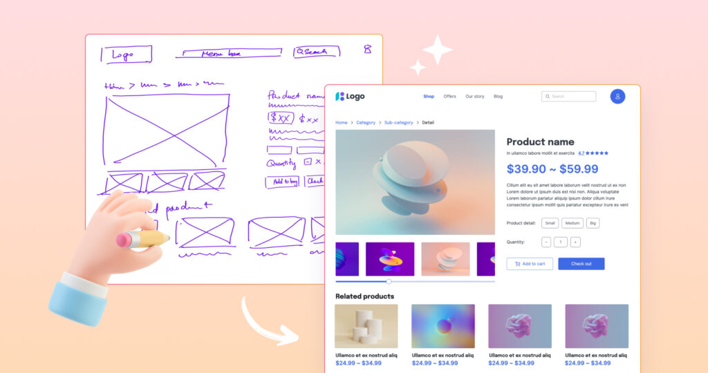 Turn Sketches Into High-Fidelity Wireframes