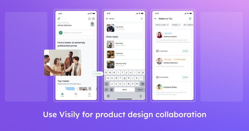 Use Visily for product design collaboration