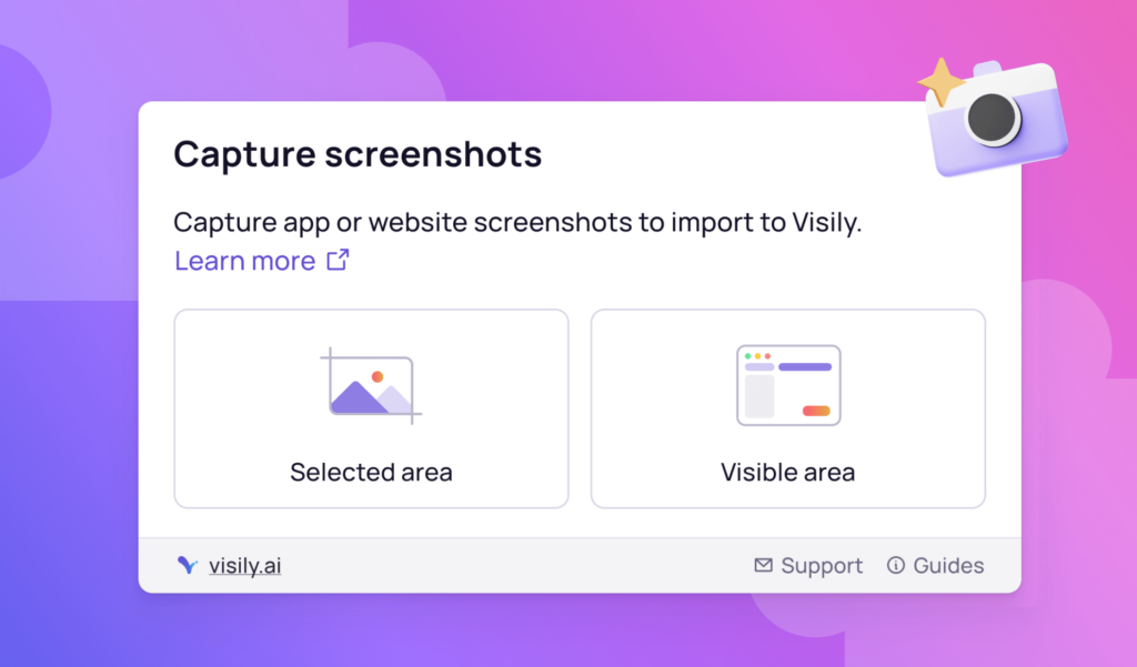 Visily browser extension Capture and import screenshots Visily