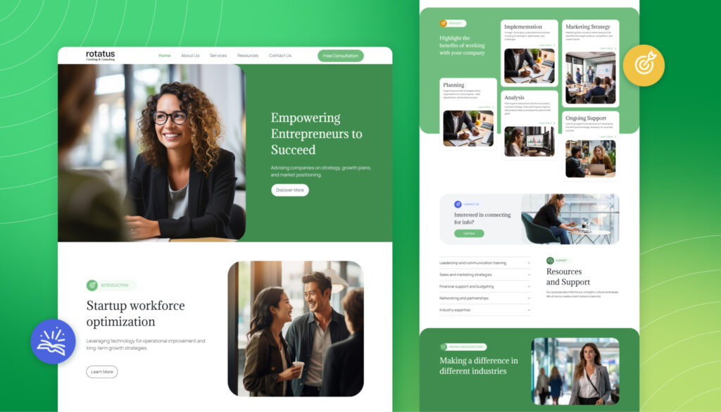 Business Consulting Website Template - Visily AI