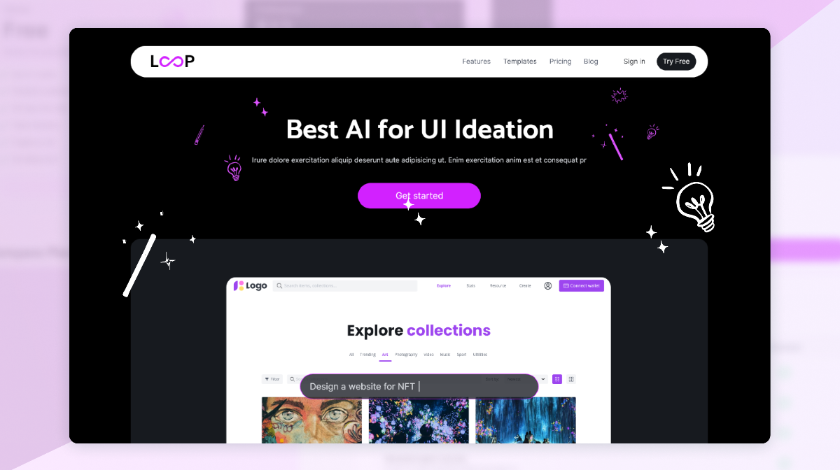Ai Website Template Visily