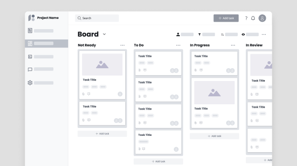 Project Management Website Wireframe Template - Visily