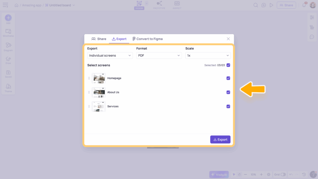 Export Design 2 H3 Export Dialog