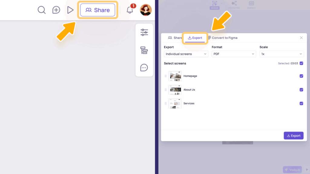 Export Design 1 H3 Export Dialog 5 1