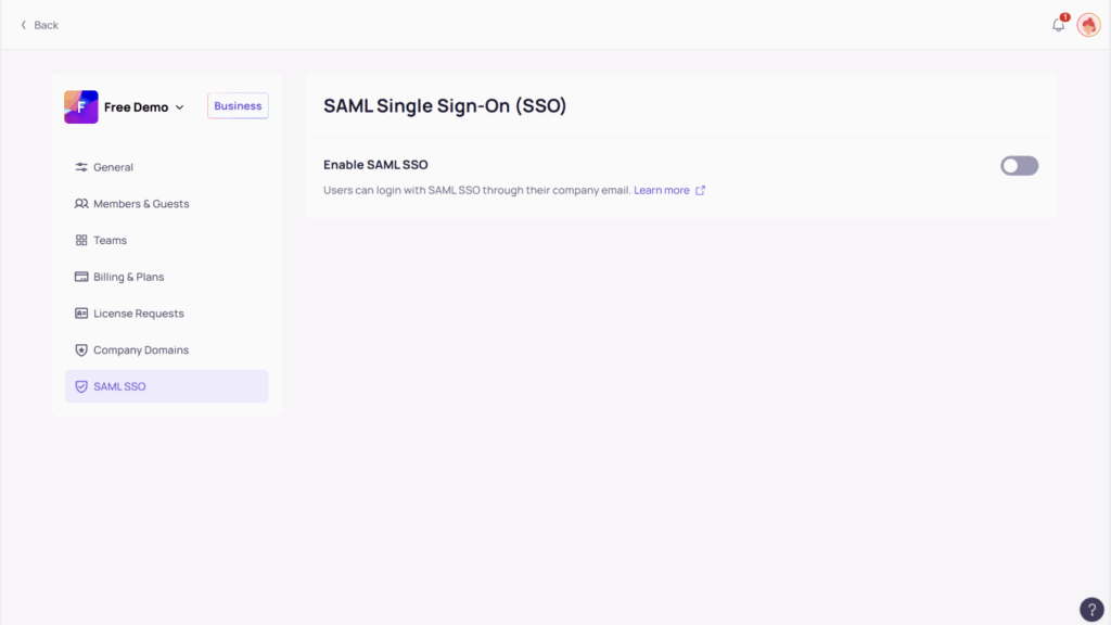 Workspace 19 SAML SSO