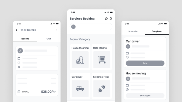 Booking App Template | Streamline App Design | Visily