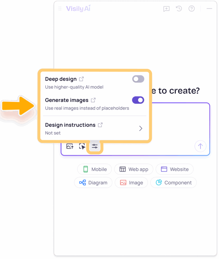 Visily AI Chat Assistant 5 Visily AI Chat More Menu