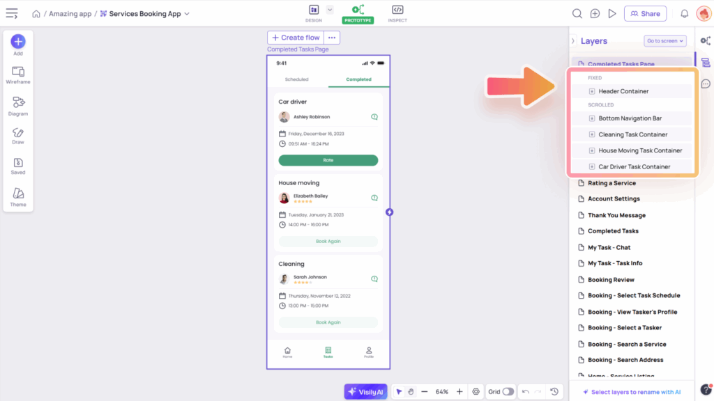 Create prototype interactions 7 H3 Access Scroll Settings 2