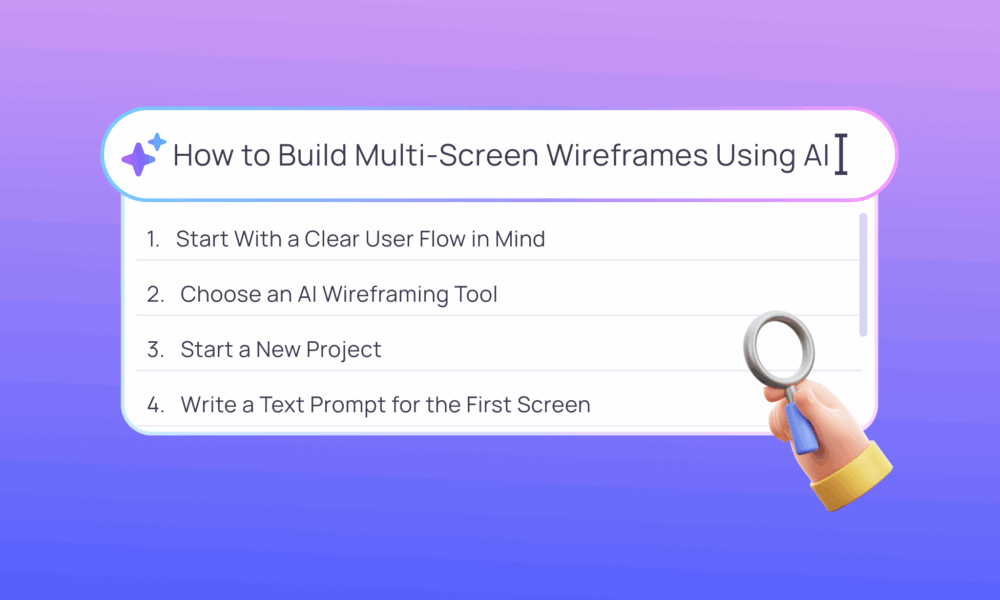 How to Build Multi Screen Wireframes Using AI