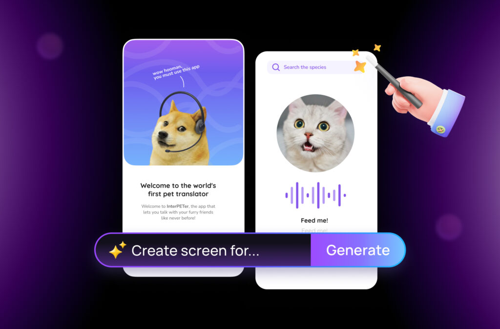 From Idea to Interface: AI Design from Text Explained (With Examples) 1 A conceptual illustration depicting the process of AI design from text, where written ideas are transformed into digital interface designs through advanced artificial intelligence technology.