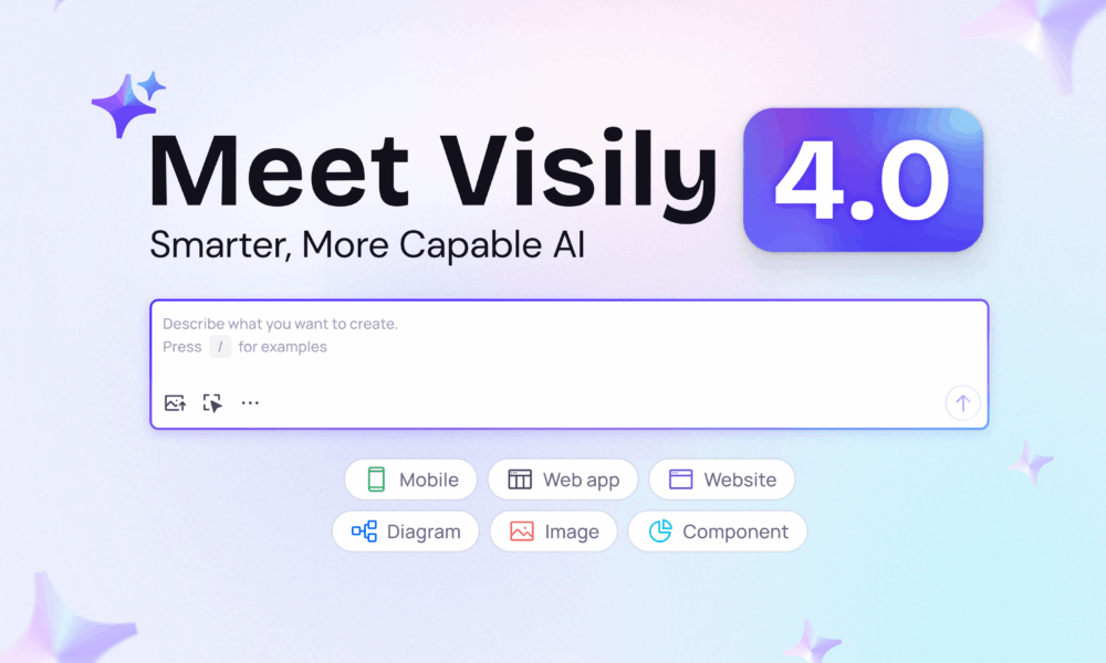 Visily AI 4.0 representing the advanced AI in the latest version.