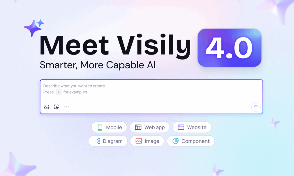 Announcing Visily 4.0: Smarter, more capable AI Visily AI 4.0 representing the advanced AI in the latest version.