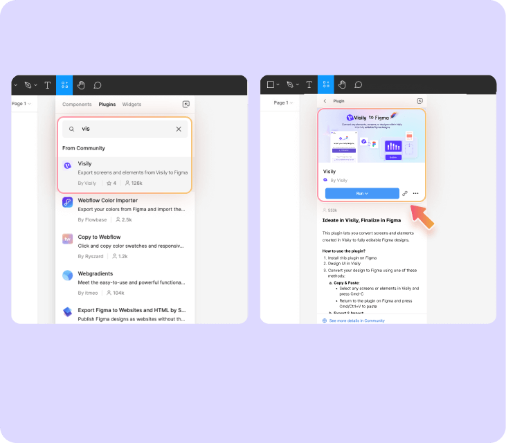 Visilys Figma plugin install