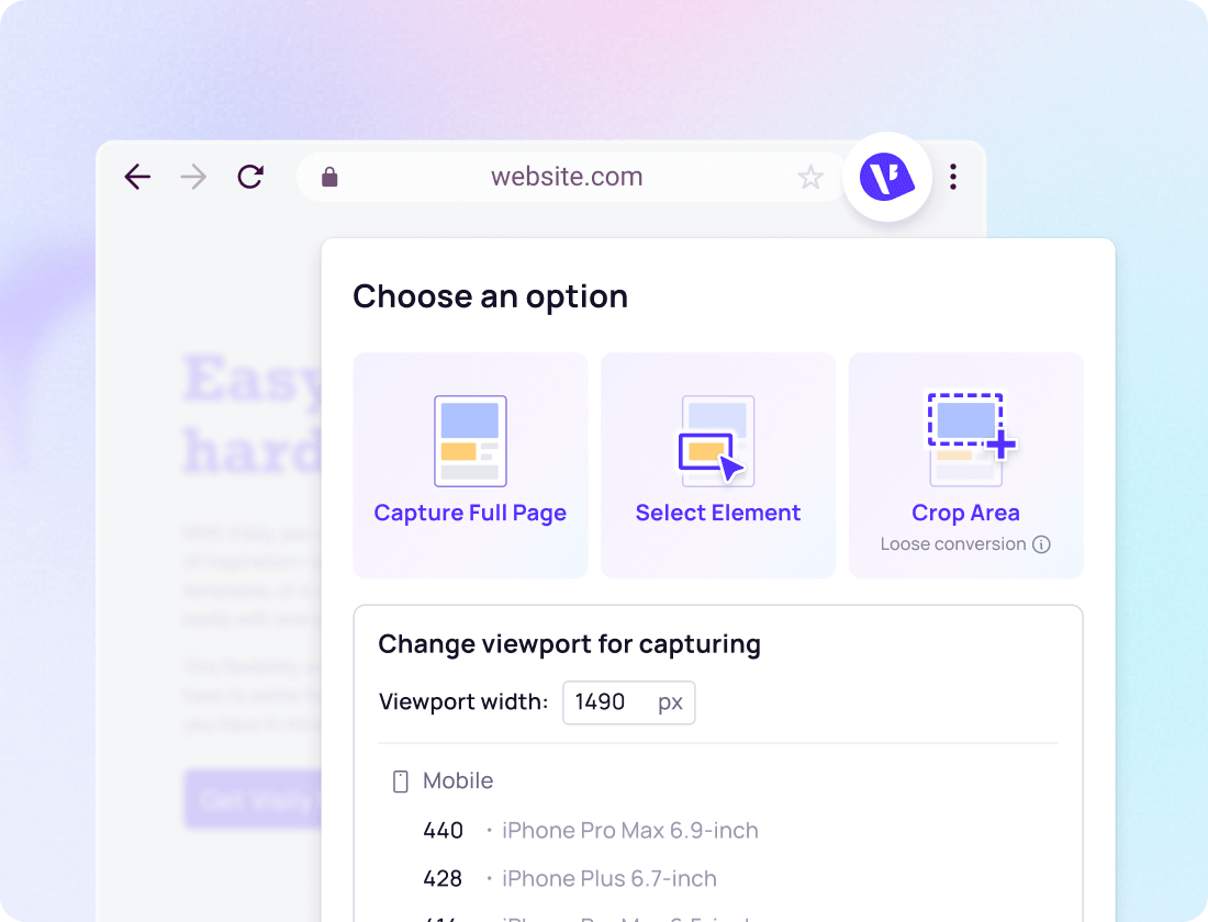 Capture exactly what you need