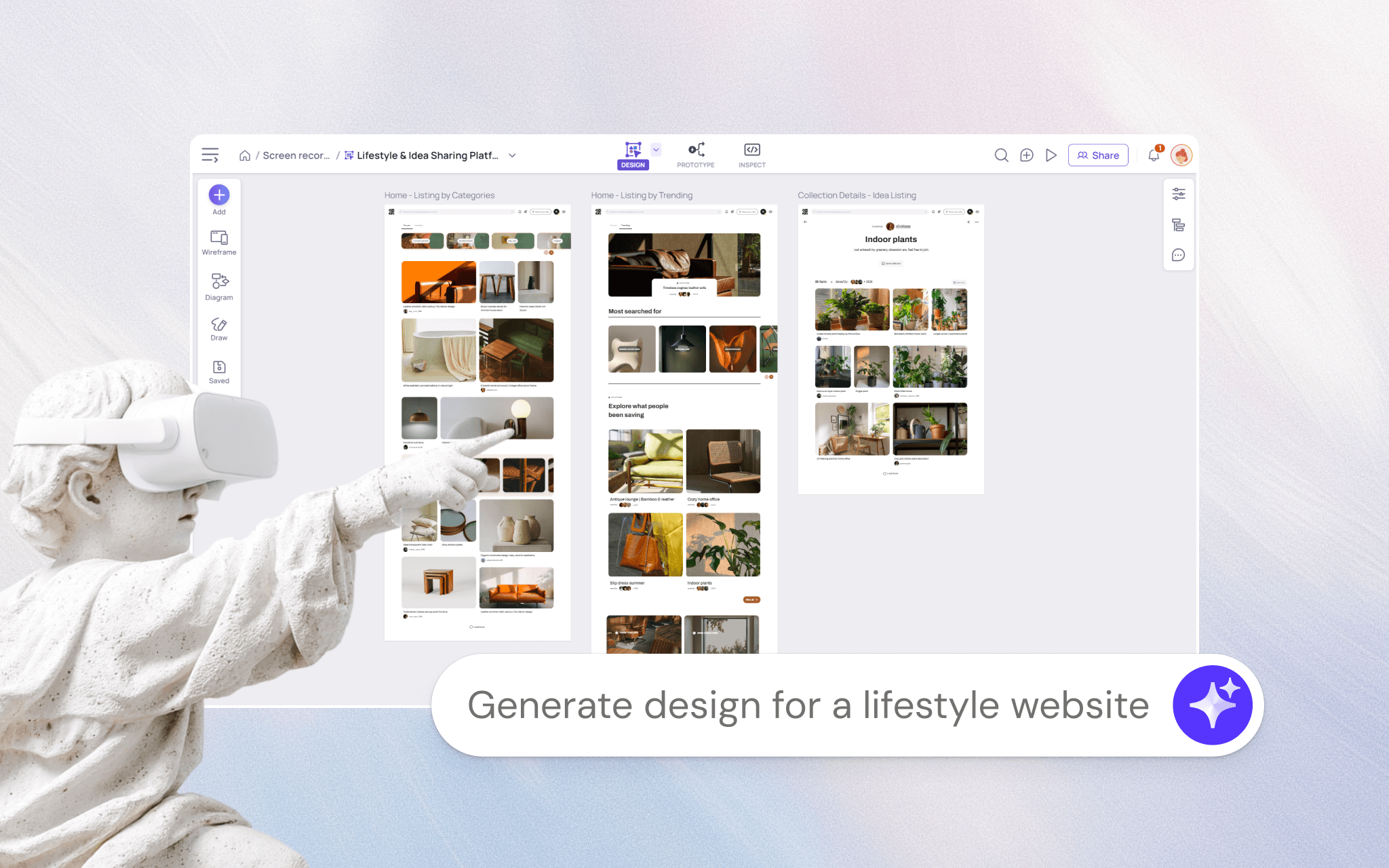 How Visily enables vibe designing: quick ideas, polished results.