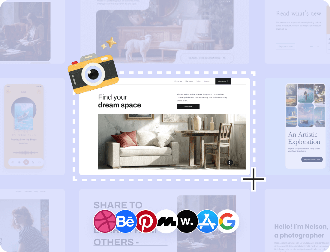 Start from any website you find