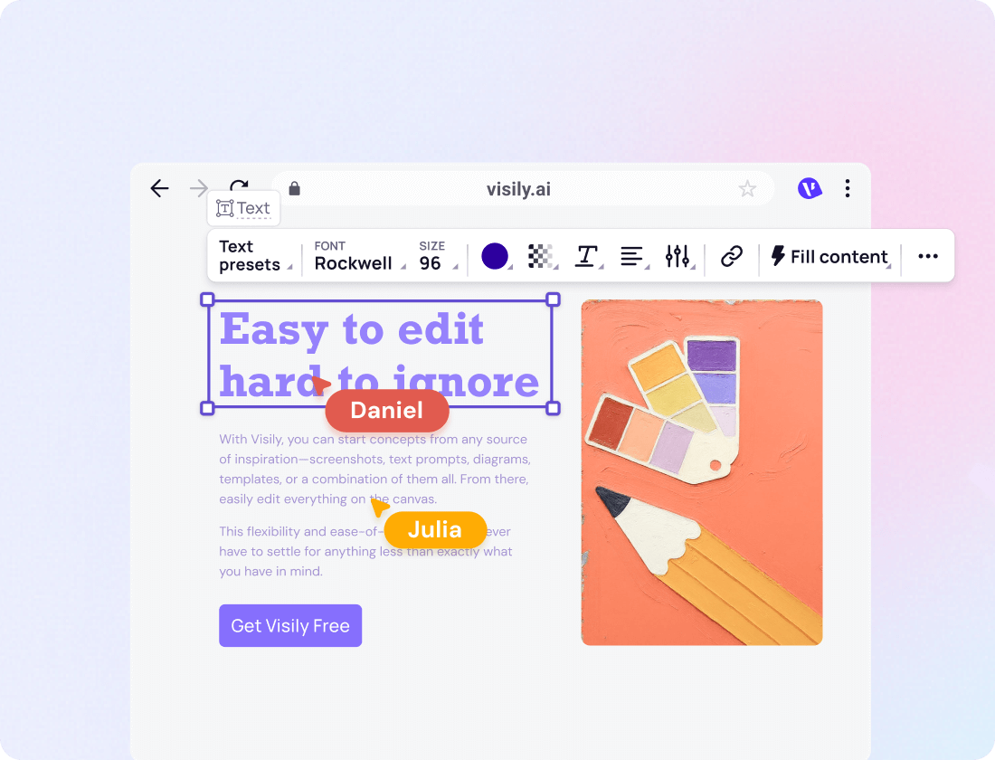Transform screenshots into editable designs