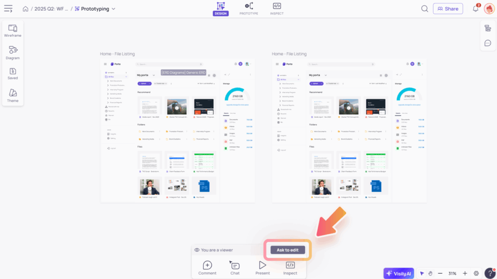 Roles and Permissions in Visily 3 H3 Additional permissions on Workspace level For workspace members only