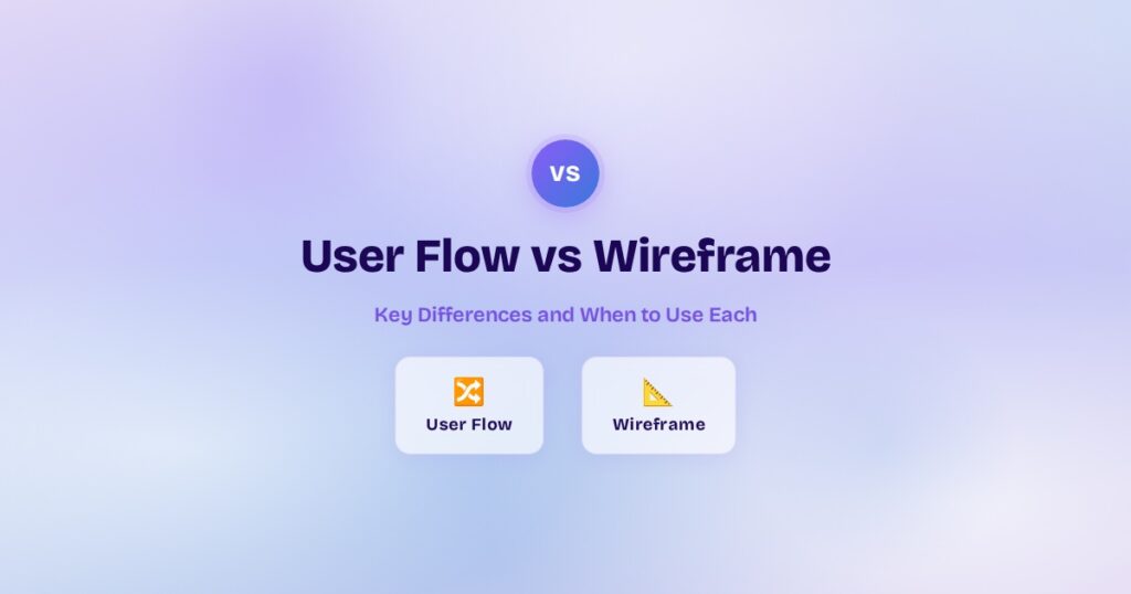 User Flow vs Wireframe