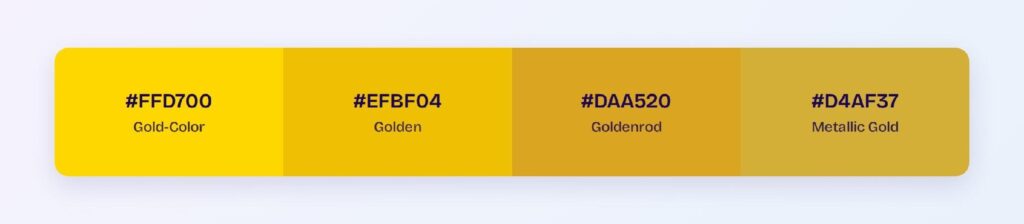 similar colors of gold