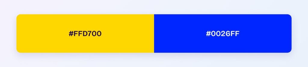 complementary palettes of gold color