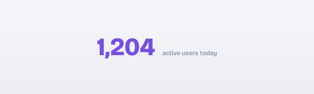 Scale and proportion in UI design: a large number beside small caption text. Scale uses size to signal what matters most.