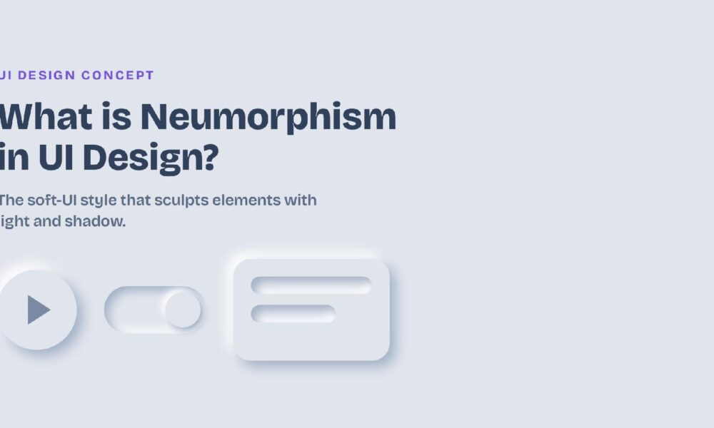 Neumorphism, or soft UI: elements the same color as the background, shaped only by a light and a dark shadow.