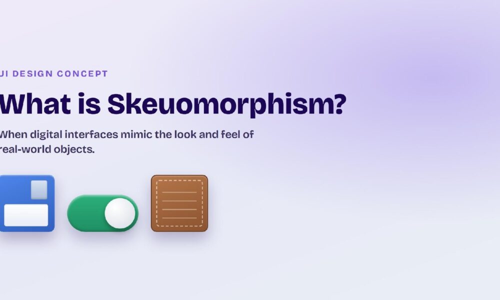 What is Skeuomorphism? Skeuomorphism gives digital elements the look and feel of real objects, like a floppy-disk save icon or a leather note.