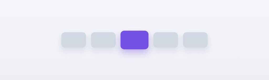 Emphasis in UI design: one highlighted element among muted ones. Emphasis makes a single element the clear focal point.